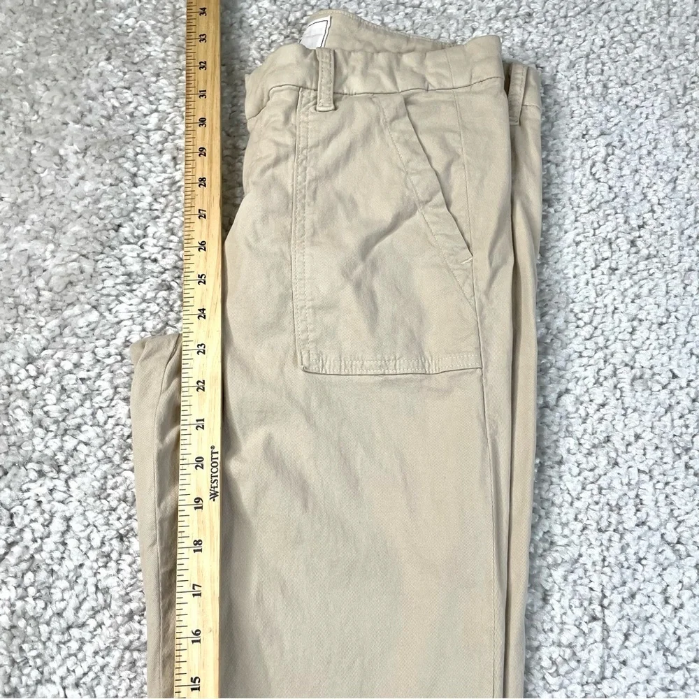 Frank & Eileen Foxrock Cropped Ankle Taper Jogger Pants Khaki Stretch Pockets 4